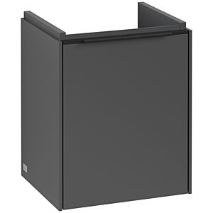 Villeroy und Boch Subway 3.0 Waschtisch-Unterschrank C58301VR 35,1x42,9x30,9cm, Schanier links/Griff Volcano black, graphite