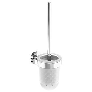 Villeroy und Boch Elements Tender Toilettenbürstengarnitur TVA15101600061 94x353x118mm, Glas satiniert, mit WC-Bürste, chrom