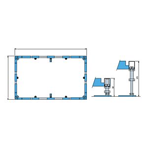 Villeroy and Boch mounting frame U91412400 Quaryl, for Duschwannen from 100 x 100 cm