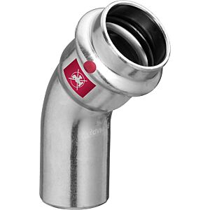 Viega Prestabo Bogen 558352 22 mm, 45Grad, Stahl unlegiert, SC-Contur, Einsteckende