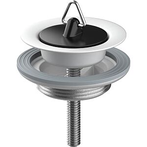 Viega Universalventil 118679 G 1 1/4x60mm, weiß RAL 9010, mit Stopfen