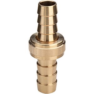 Viega Schlauchverschraubung 113384 1/2" x G 3/4, Messing, flachdichtend, Rändelüberwurfmutter