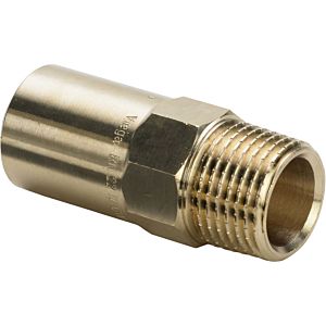 Viega Sanpress Einsteckstück 285104 18 mm x R 3/4, Rotguss oder Siliziumbronze, Mehrkant, Einsteckende