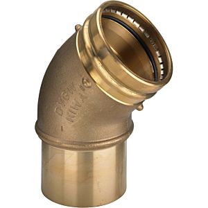 Viega Sanpress XL-Bogen 353698 88,9 mm, 45°, mit SC-Contur, Einsteckende, Rotguss