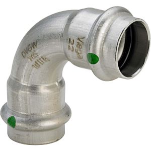 Viega Sanpress Inox arc 435660 28mm, acier inoxydable, 90 degrés, SC-Contur