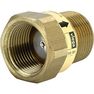 Viega gas flow monitor 617943 Rp/R 1 x 4 cbm, brass, type K, independent of position