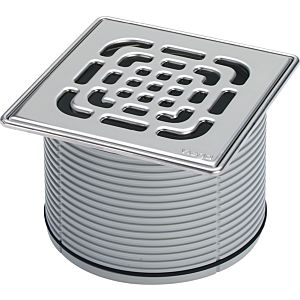 Viega Advantix top 555528 150 x 150 mm, screwed, gray plastic, with stainless steel 2000 match1 .4404