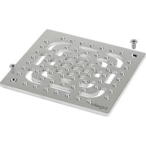 Viega grate 560768 143 x 143 mm, match0, solid, Stainless Steel