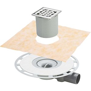 Viega Badablauf 4939 superflach,Aufsatz mit Edelstahl-Rahmen und -rost