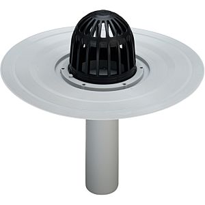 Viega Advantix Balkon-/Terrassenablauf 289409 DN 70, Kunststoff grau, Ablauf senkrecht, mit Kiesfang