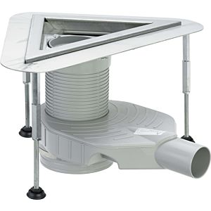 Viega Advantix corner drain basic body 627010 DN 40/50, Stainless Steel , matt, BH 110-200mm, straight