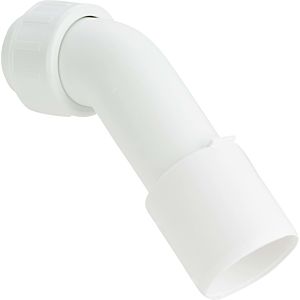 Viega coude de Viega 719265 DN 40/50, 45 degrés, plastique blanc, pour raccordement au raccord de vidange