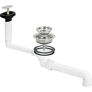 Viega vidange match0 699864 G 2000 2000 / 2, plastique blanc, sans 2000 câble Bowden, trop-plein horizontal