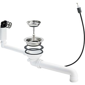 Viega vidange match0 678579 G 2000 2000 / 2, plastique blanc, avec 2000 câble Bowden, trop-plein rond