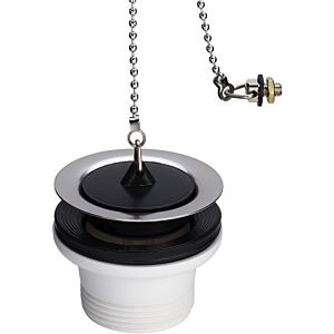 Viega vanne de vidange 106140 G 2000 2000 / 2xDN 70, plastique blanc, avec support de chaîne / chaîne à billes