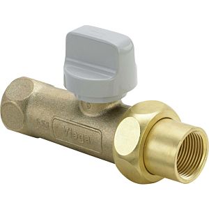 Viega gas device ball valve 526153 Rp 1, chrome-plated, brass, passage, with TAE