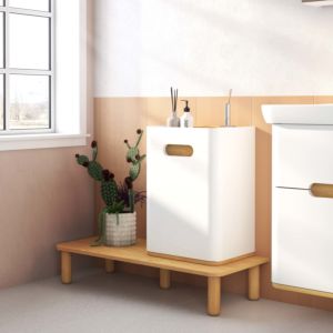 VitrA Sento semi-tall cabinet 60882 40 x 29.5 x 56 cm, white matt, decor, 1 door, door hinge left