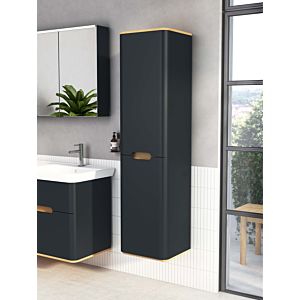 VitrA Sento Hochschrank 61378 40 x 35 x 155,5 cm, Anthrazit Matt, Dekor, 2 Türen, Türanschlag links