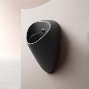 Vitra Plural Urinal 7808B083-5330 33x34,5x60,5cm, fonctionnement sur piles, noir mat