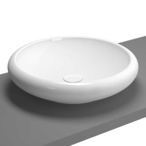 VitrA Istanbul countertop basin 4522B403-0016 white VC, d= 50cm, without tap hole/without overflow hole