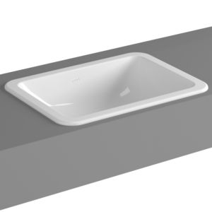 Lavabo encastré VitrA S20 5474B003-0642 50 x 37 cm, blanc, avec trop-plein/sans trou de robinetterie