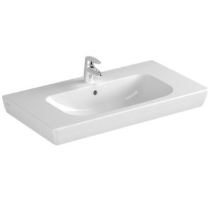 VitrA S20 furniture washbasin 5523B003-0001 85 x 46 cm, white, overflow/tap hole in the center