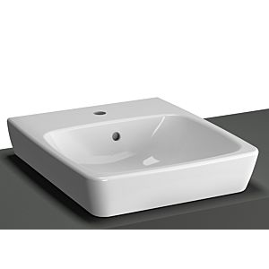 Vitra Metropole Lave-mains 5660B003-0973 40x46cm, sol, trou du robinet au milieu, blanc, avec trop - plein