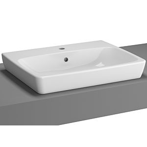 Vitra Metropole poser 5662B003-0973 blanc, 60x46cm, sol, trop-plein / trou robinetterie au milieu