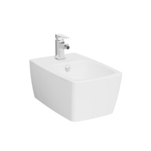 VitrA Metropole Wand-Bidet 5675B401-1046 Edelweiß VC, 36x56cm, mit Überlauf, 1 Hahnloch mittig