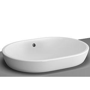 Vitra Metropole lavabo 5942B003-0012 59.5x44.5cm, ovale, sans trou de coulée, blanc, avec trop - plein