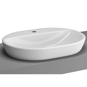 Vitra Metropole lavabo 5943B003-0041 59.5x44.5cm, ovale, avec le trou du robinet, blanc, sans trop - plein