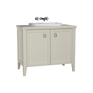 VitrA Valarte built-in vanity unit set 62173 98 x 52 x 87.5 cm, 2 doors, carcass ivory matt/vanity unit white high gloss