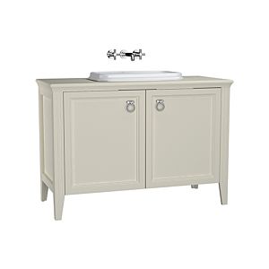 VitrA Valarte built-in vanity unit set 62176 118 x 52 x 87.5 cm, 2 doors, carcass ivory matt/vanity unit white high gloss