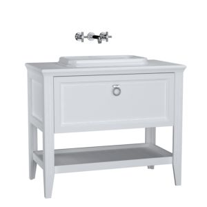 VitrA Valarte built-in vanity unit set 62198 98 x 52 x 87.5 cm, 1 full extension drawer, body white matt/vanity unit white high gloss