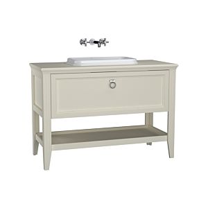 VitrA Valarte built-in vanity unit set 62203 118 x 52 x 87.5 cm, 1 full extension drawer, ivory matt carcass/white high-gloss washbasin