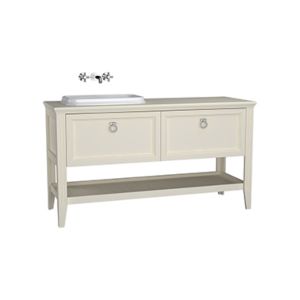 Vitra Valarte meuble vasque à encastrer 62206 118 x 52 x 87,5 cm, gauche, 2 blanc pleins, corps ivoire mat / vasque match1 haute brillance