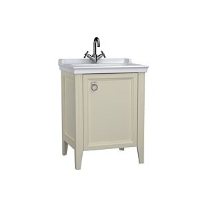 VitrA Valarte Waschtisch-Möbel-Set 62261 64,5 x 53 x 88 cm, rechts, Korpus elfenbein matt/Waschtisch weiß hochglanz