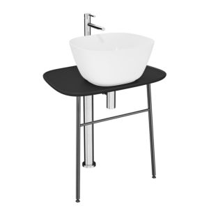 Vitra plural vanity unit 64051 68.5 x 49 x 74 cm, flat, free-standing, black matt top