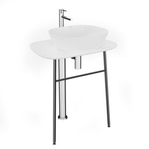 VitrA Plural vanity unit 64054 68.5 x 49 x 74 cm, high, freestanding, white high-gloss top