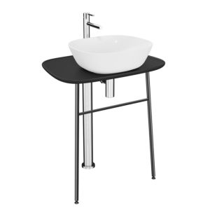VitrA Plural vanity unit 64056 68.5 x 49 x 74 cm, high, freestanding, matte black top