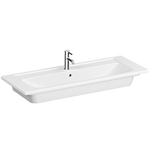 Meuble sous-vasque VitrA Integra 7058B003-0001 120 x 46,5 cm, blanc, trou de trop-plein/robinetterie au centre