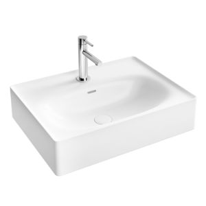 Lavabo VitrA Equal 7241B403-0001 60 x 45 cm, avec trou de robinetterie central et trop-plein, blanc