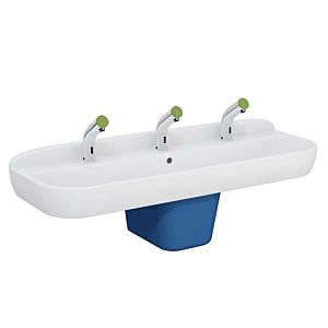 VitrA Sento Kids Washbasin 7353B003-1742 125x40cm, 3 tap holes, white high gloss, with overflow