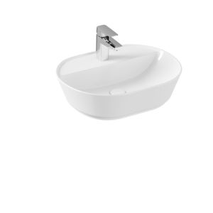 VitrA Options countertop washbasin 7428B003-0041 54.5x43x15cm, oval, white, tap hole in the middle, without overflow