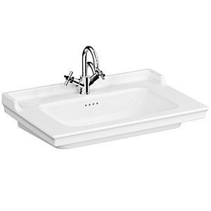 VitrA Valarte vanity unit 7802B003-0001 white high gloss, 79.5 x 53 x 21.5 cm, 1 tap hole in the center, with 4 overflows in the center