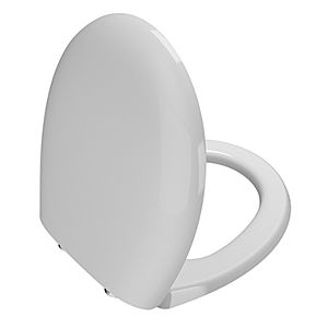 Abattant de toilette VitrA Memoria noir 106-003R409 blanc, en duroplast, avec mécanisme de fermeture amortie