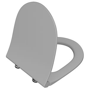 Abattant de toilettes VitrA Slim Sento 120-476R009 36,5 x 45 cm, avec mécanisme de fermeture amortie et fixation rapide, gris pierre mat