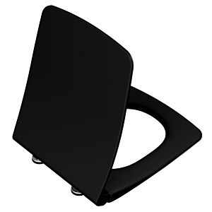 Abattant de WC VitrA Metropole Slim 122-483R009 avec fermeture amortie et fixation rapide, amovible, noir mat