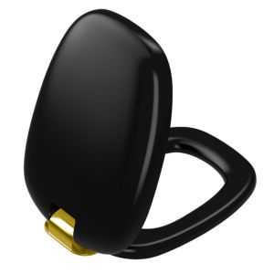 VitrA Plural toilet seat 126-483-019 36.4x47.6x5cm, with soft-close mechanism, quick-release fastener, matte black/gold
