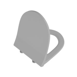 Abattant de toilettes VitrA Sento Slim Wrap 130-476R009 36,8 x 45,2 cm, avec mécanisme de fermeture amortie et fixation rapide, gris pierre mat